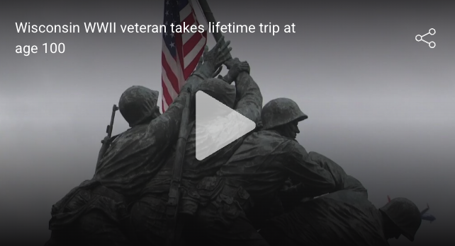 Honor Flight: Wisconsin WWII veteran takes lifetime trip at age 100