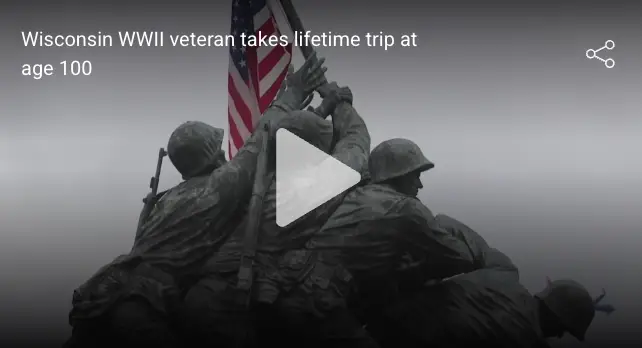 Honor Flight: Wisconsin WWII veteran takes lifetime trip at age 100